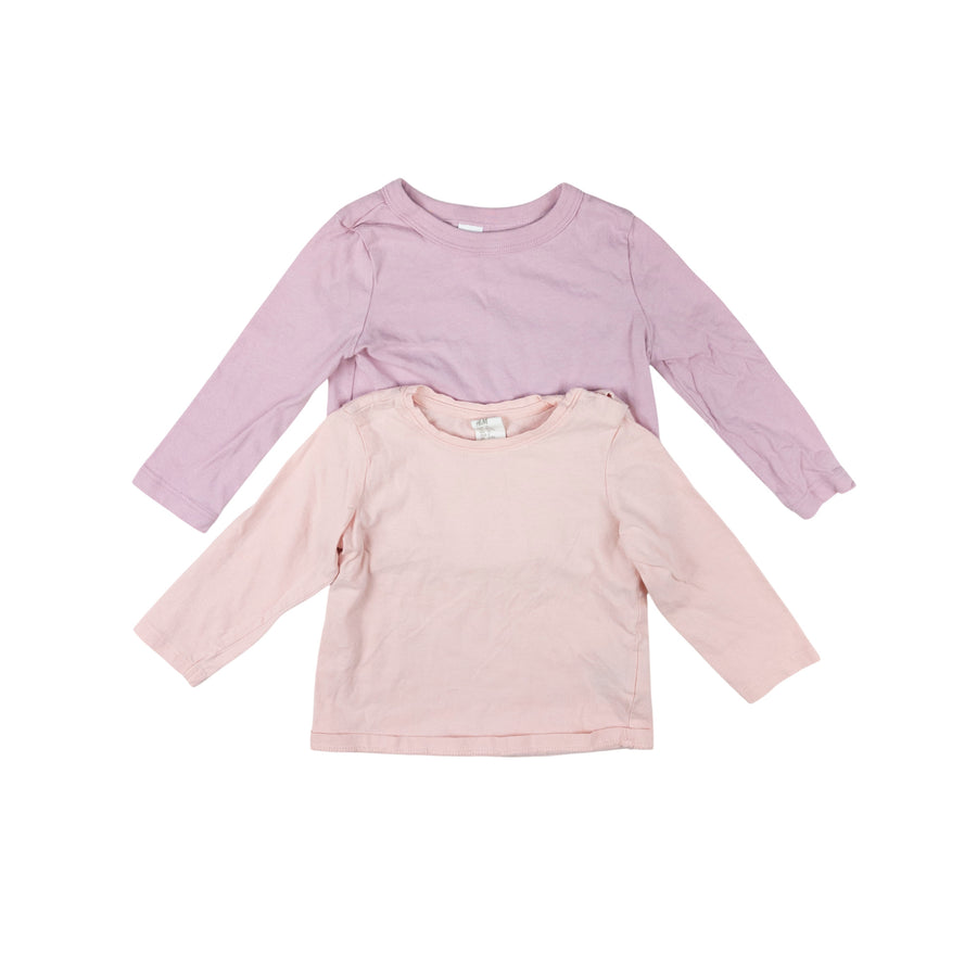 H&M long sleeves 6-9m (set of 2)