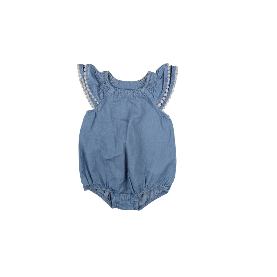 Old Navy romper 3-6m (chambray)