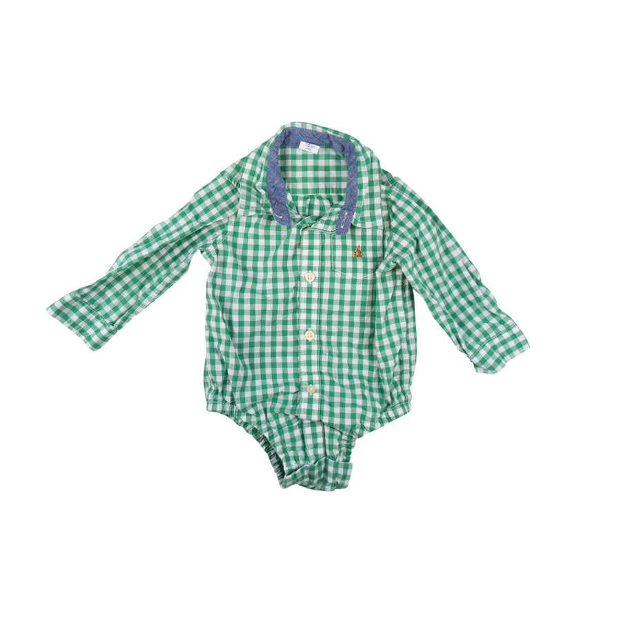 Gap shirt 12-18m (green check)