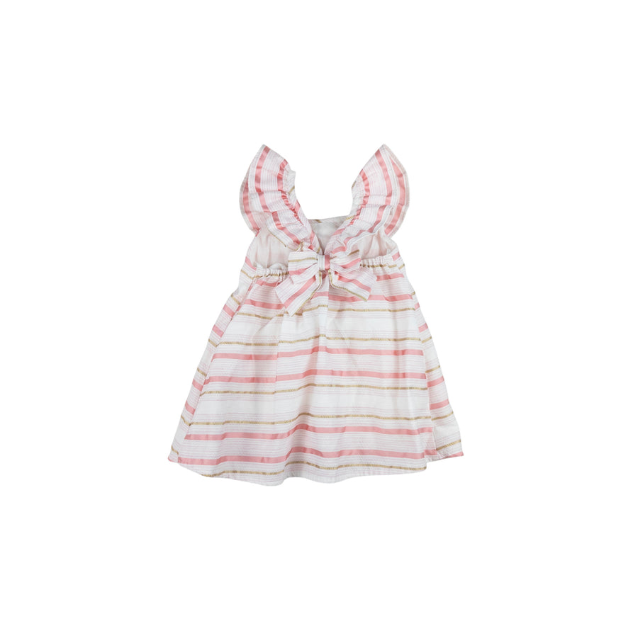 Pippa & Julie dress 6-9m (pink/gold)