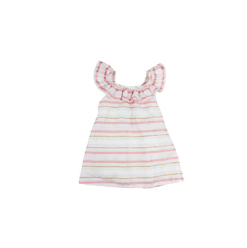 Pippa & Julie dress 6-9m (pink/gold)