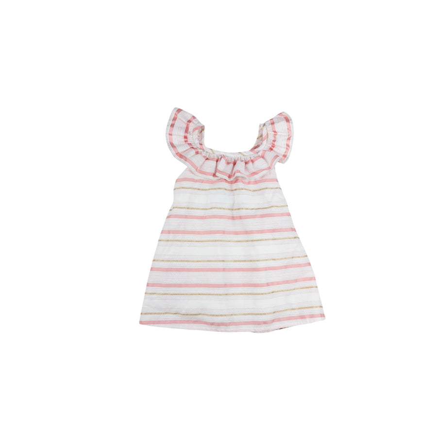 Pippa & Julie dress 6-9m (pink/gold)