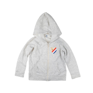 Old Navy hoodie 6-7 (stripe heart)
