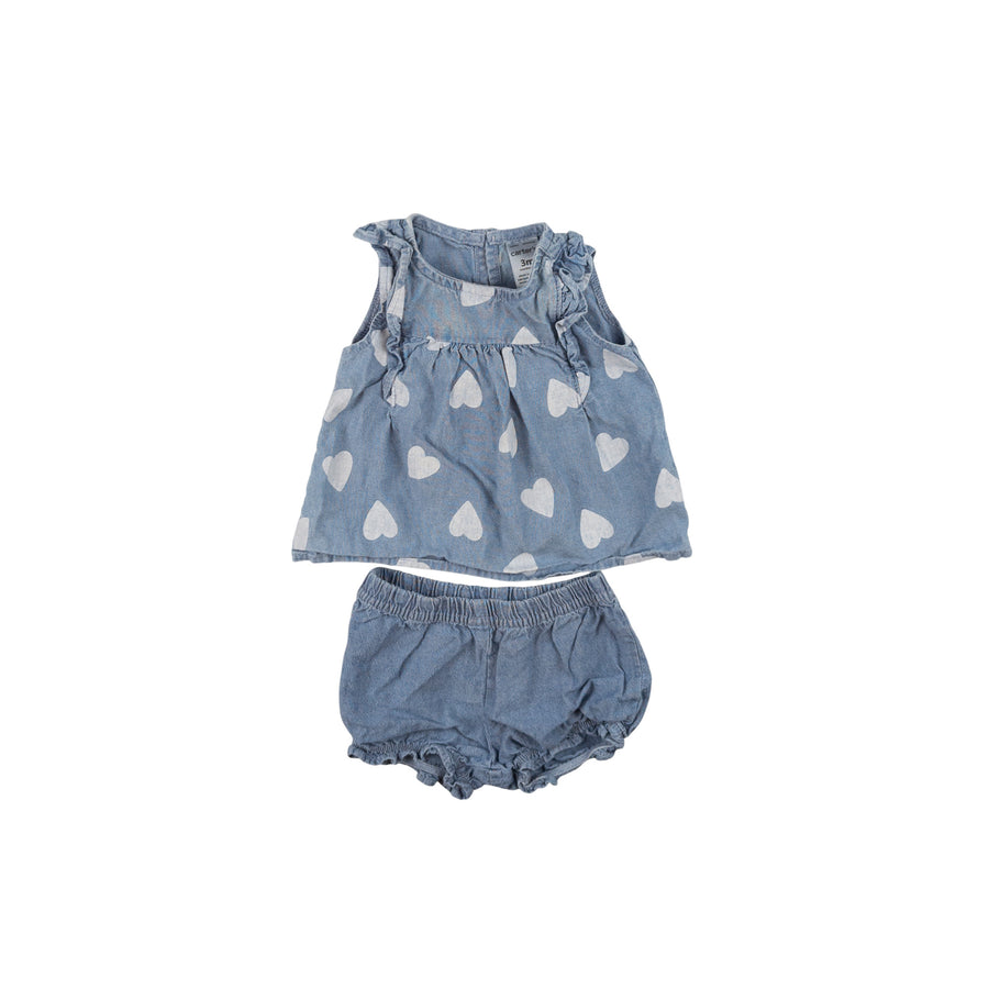 Carter's tank + shorts 3m (chambray)