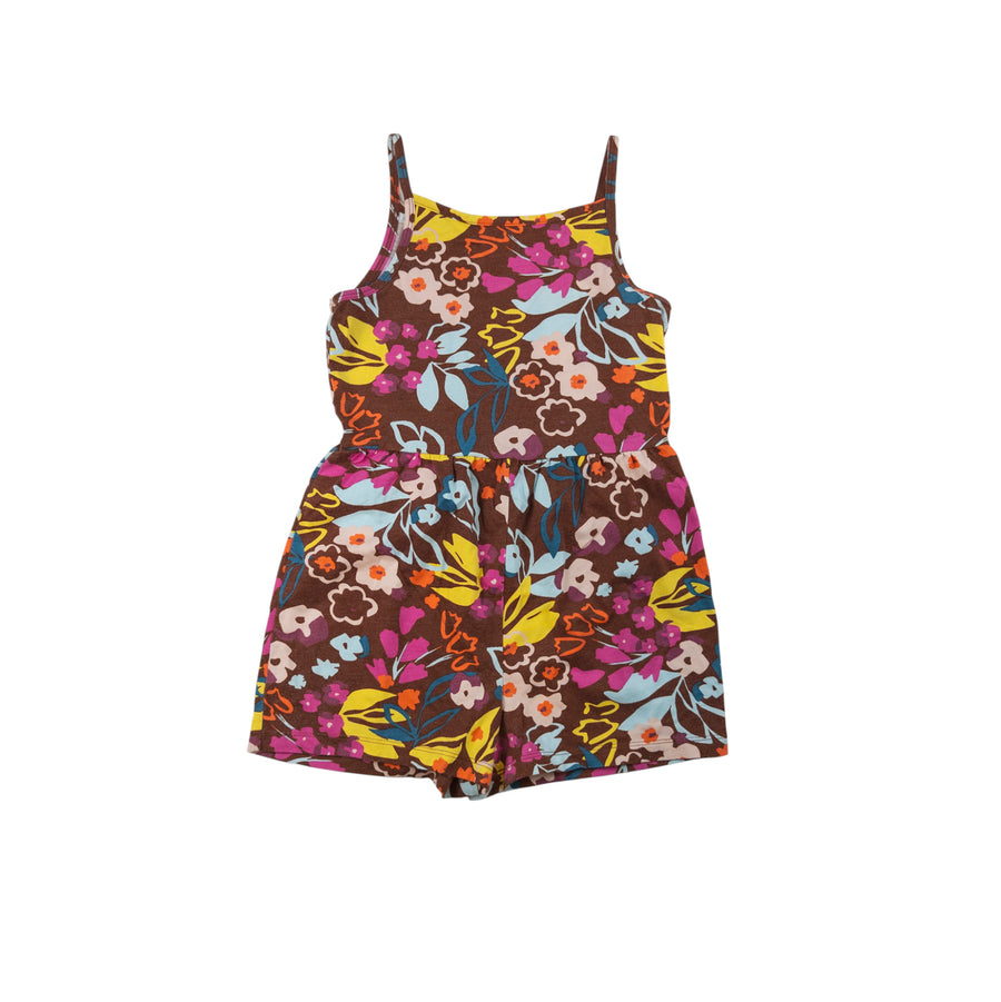 Carter's shorty romper 10 (brown floral)