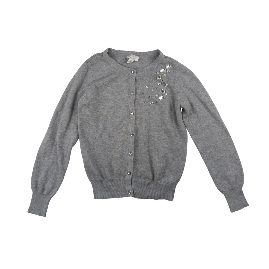 Children's Place cardigan 10-12 (grey, rhinestones)