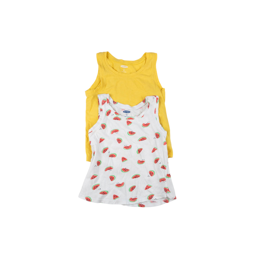 Old Navy tanks 3 (yellow/watermelon)