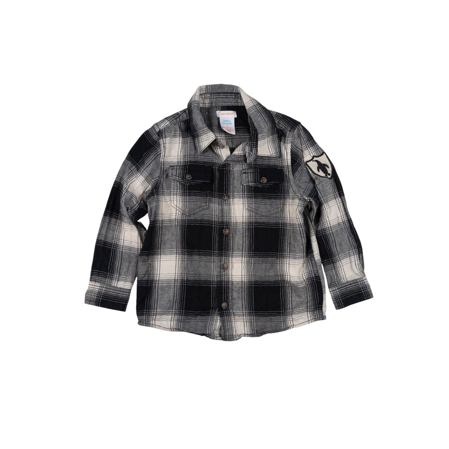 Joe Fresh shirt 4 (black plaid)