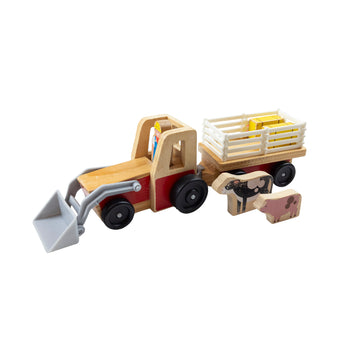 Wooden tractor trailer set