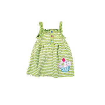 Carter's dress 12m (green stripe)