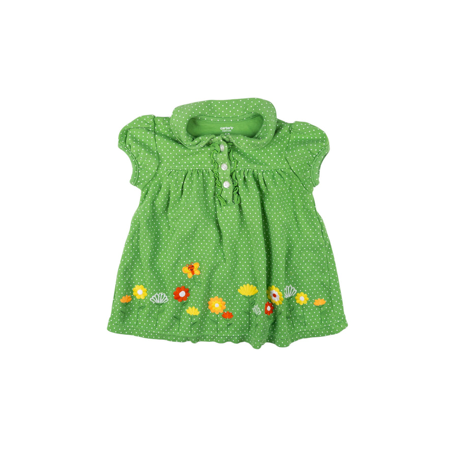 Carter's dress 18m (green polka dot)