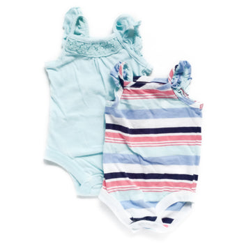 George sleeveless onesies 0-3m (set of 2)