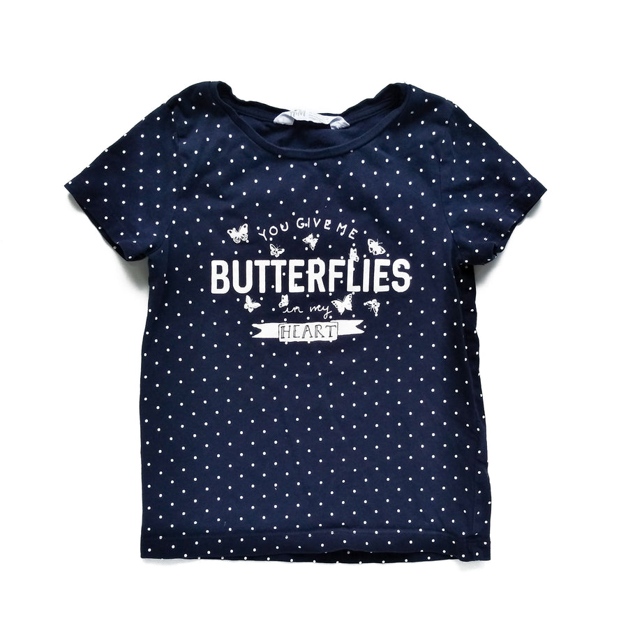 H&M t-shirt 4-6 (butterflies)