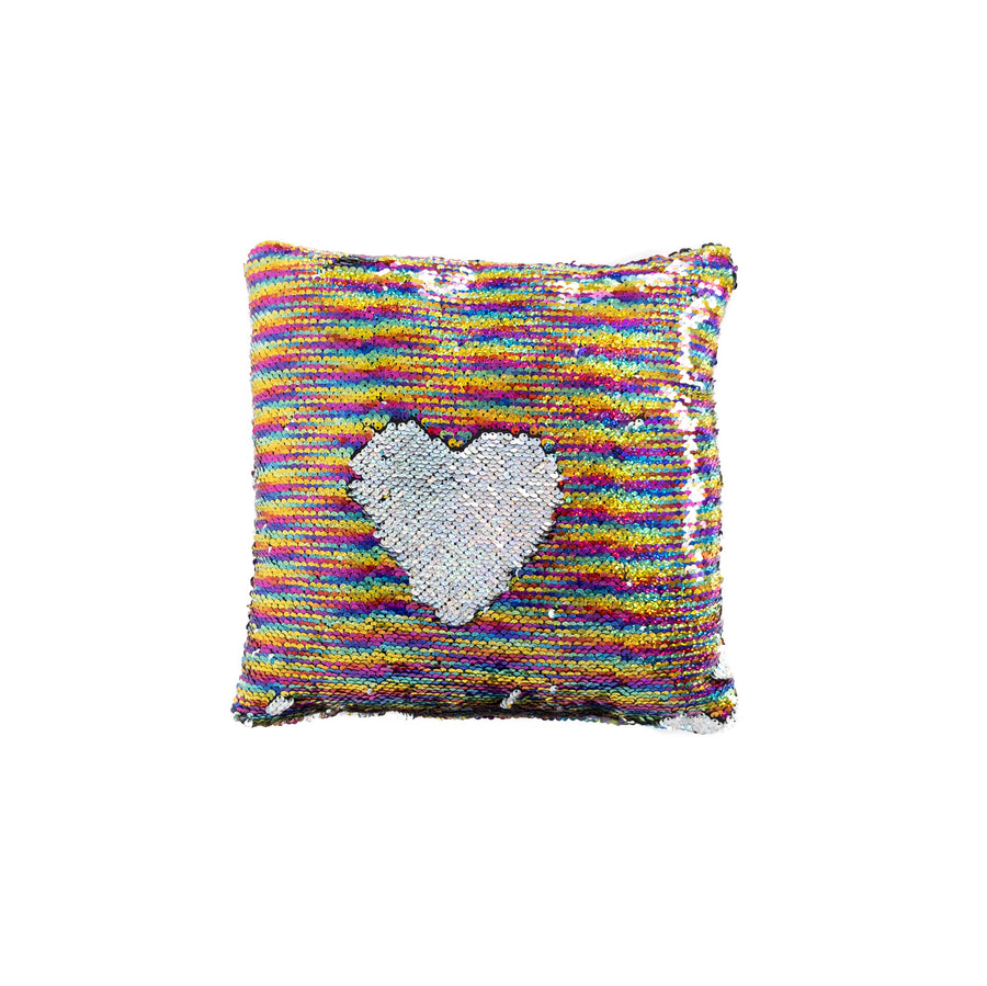 Indigo flippy sequins pillow