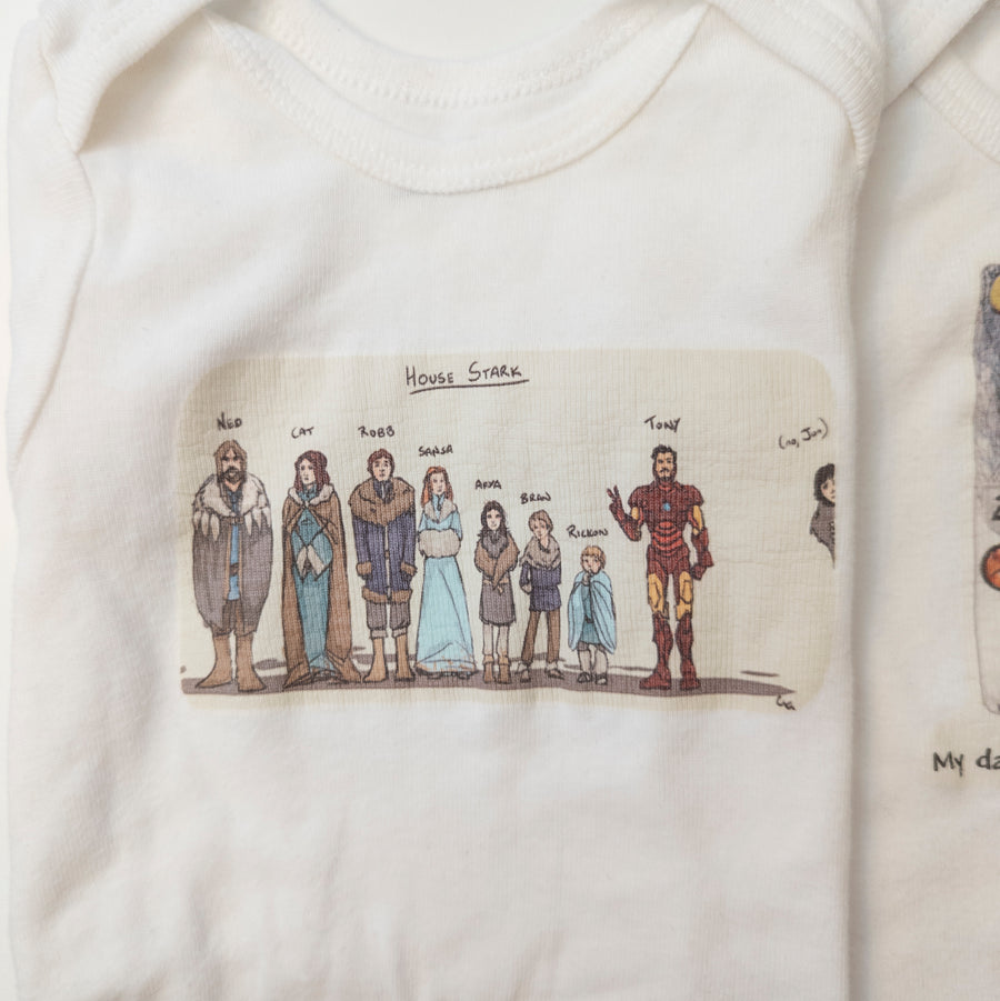 Game of Thrones onesies 3-9m