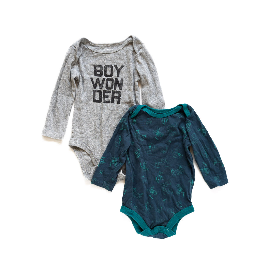 Joe Fresh/George long sleeve onesies 12-18m